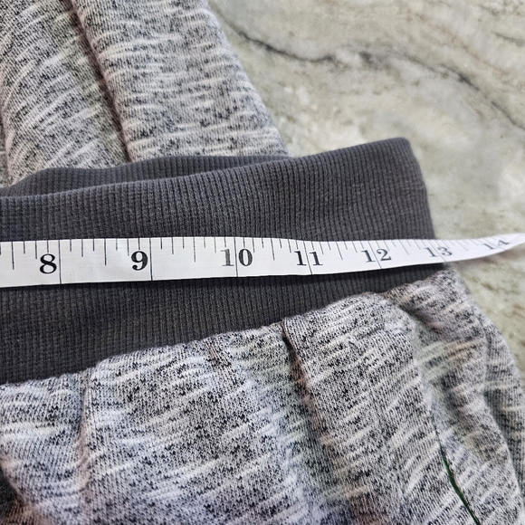 Adidas Women’s Jogger Sweatpants Small Gray Heather Neon Green Zip Pockets - Picture 8 of 12